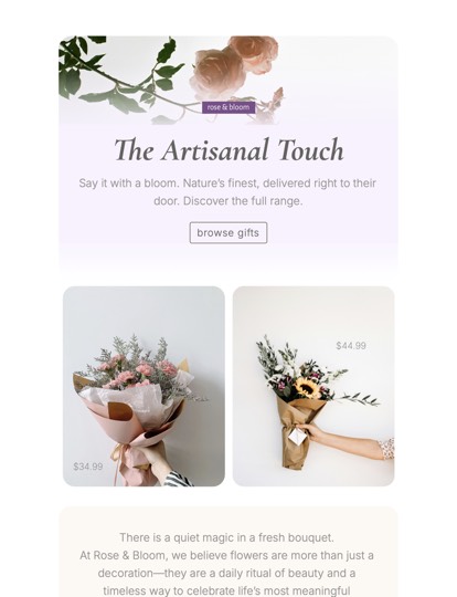 Florist Newsletter Vorlage