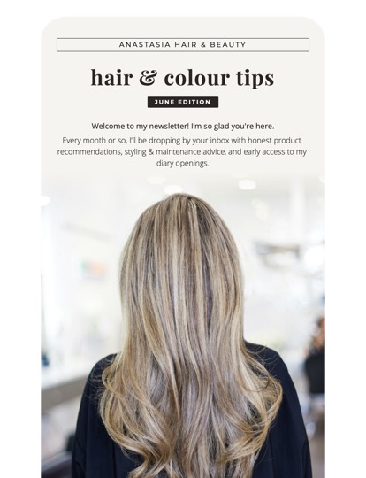 Hair Salon Newsletter Newsletter Vorlage