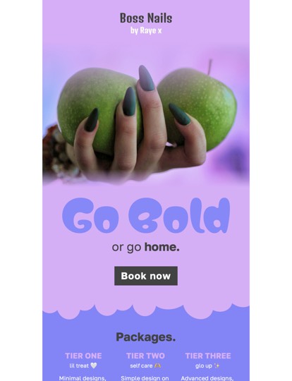 Nails Prices Newsletter Vorlage