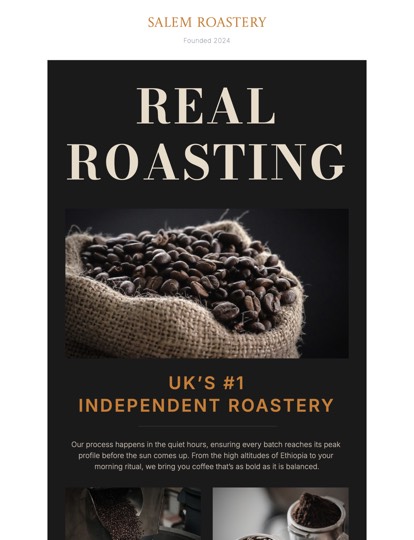 Coffee Roastery Newsletter Vorlage