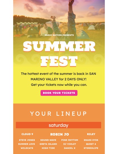 Music Festival Newsletter Vorlage