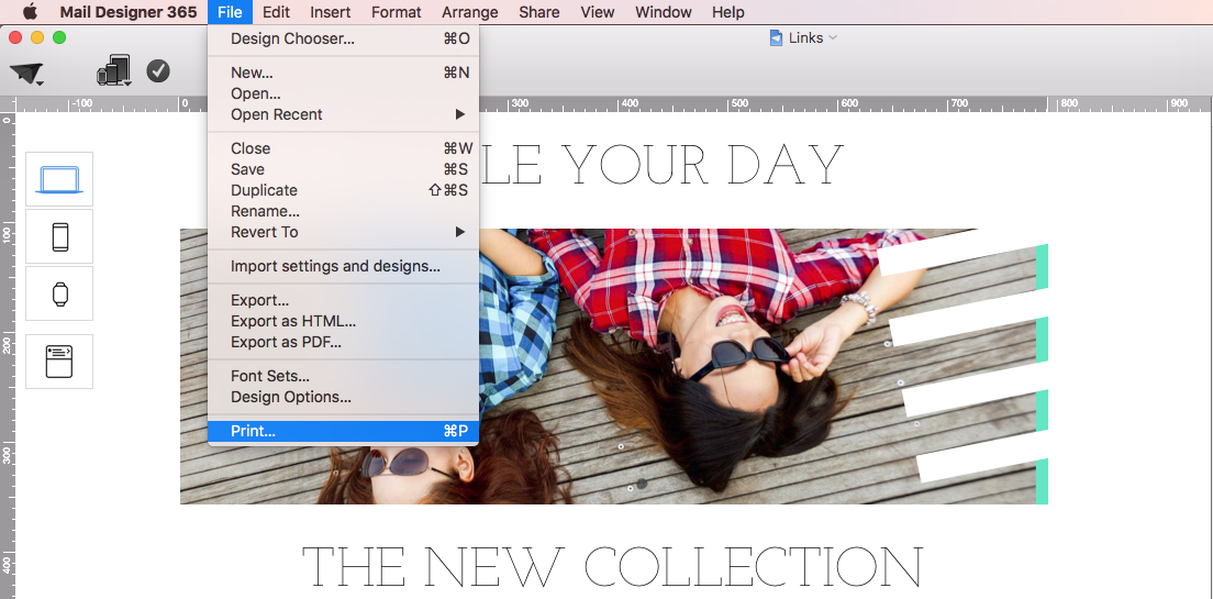 Print Your Document Mail Designer Create Html Email Newsletters