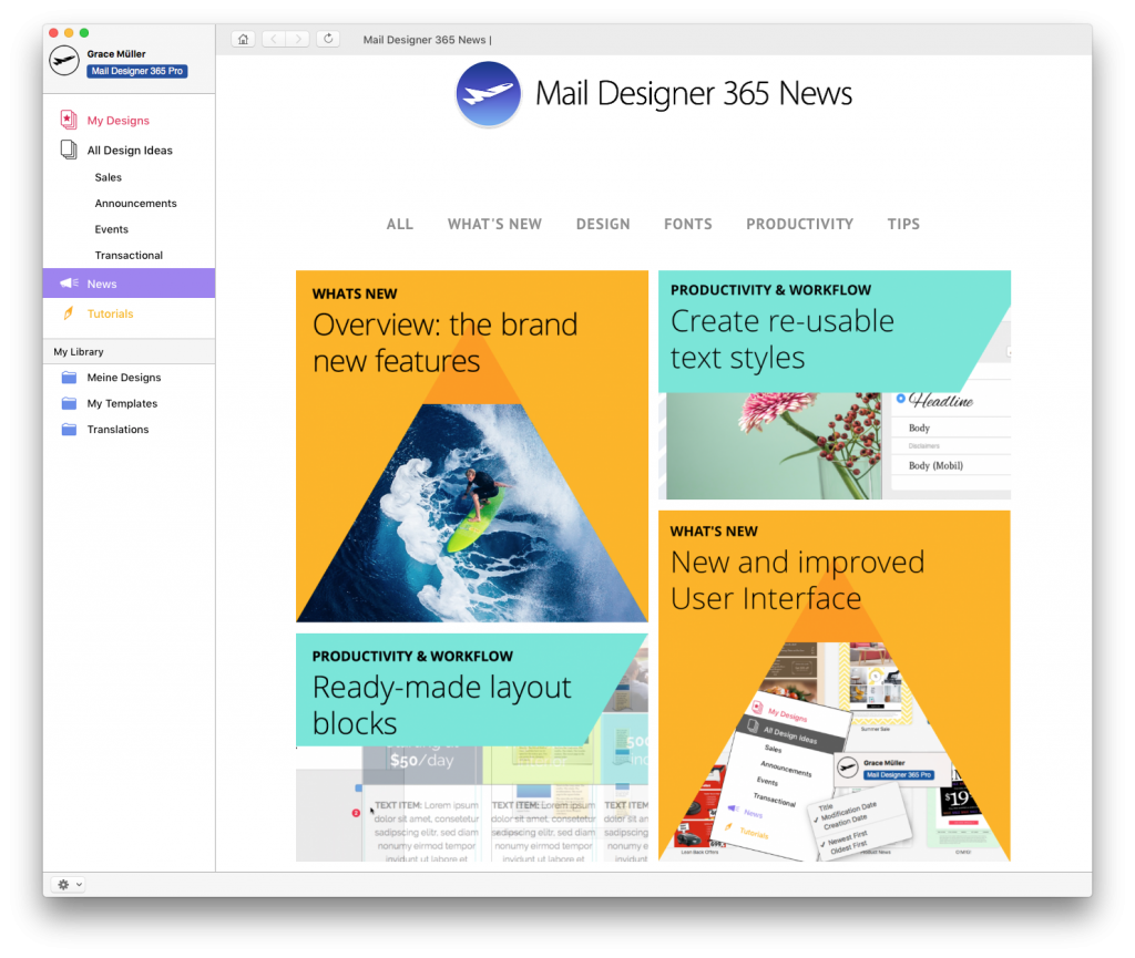 Mail Designer 365 Complete features overview Mail Designer Create
