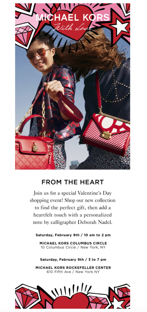 Michael kors valentine's 2025 day sale