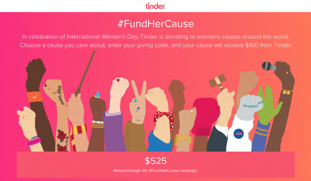 International Women's Day campaign by Tinder