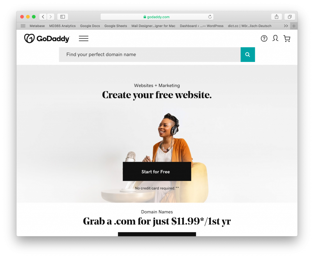 GoDaddy as a small business tool for building websites