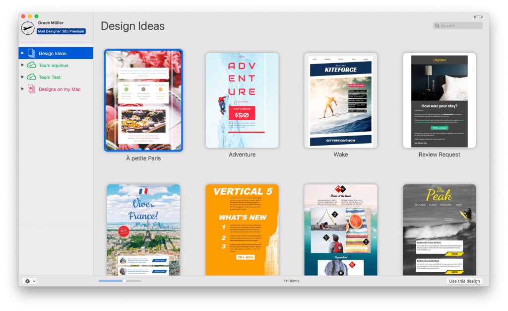 Beginner's Guide: Mail Designer 365 Design Chooser