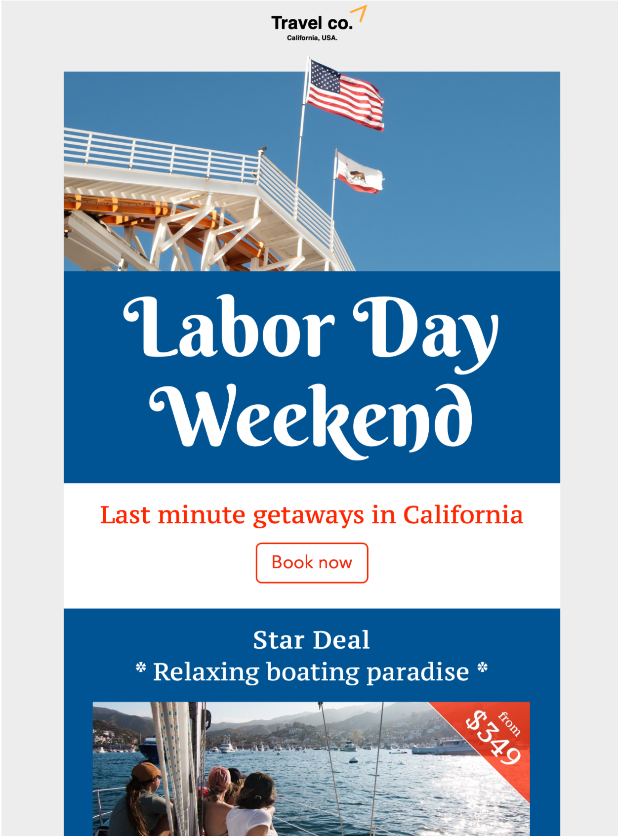 HTML email template for Labor Day