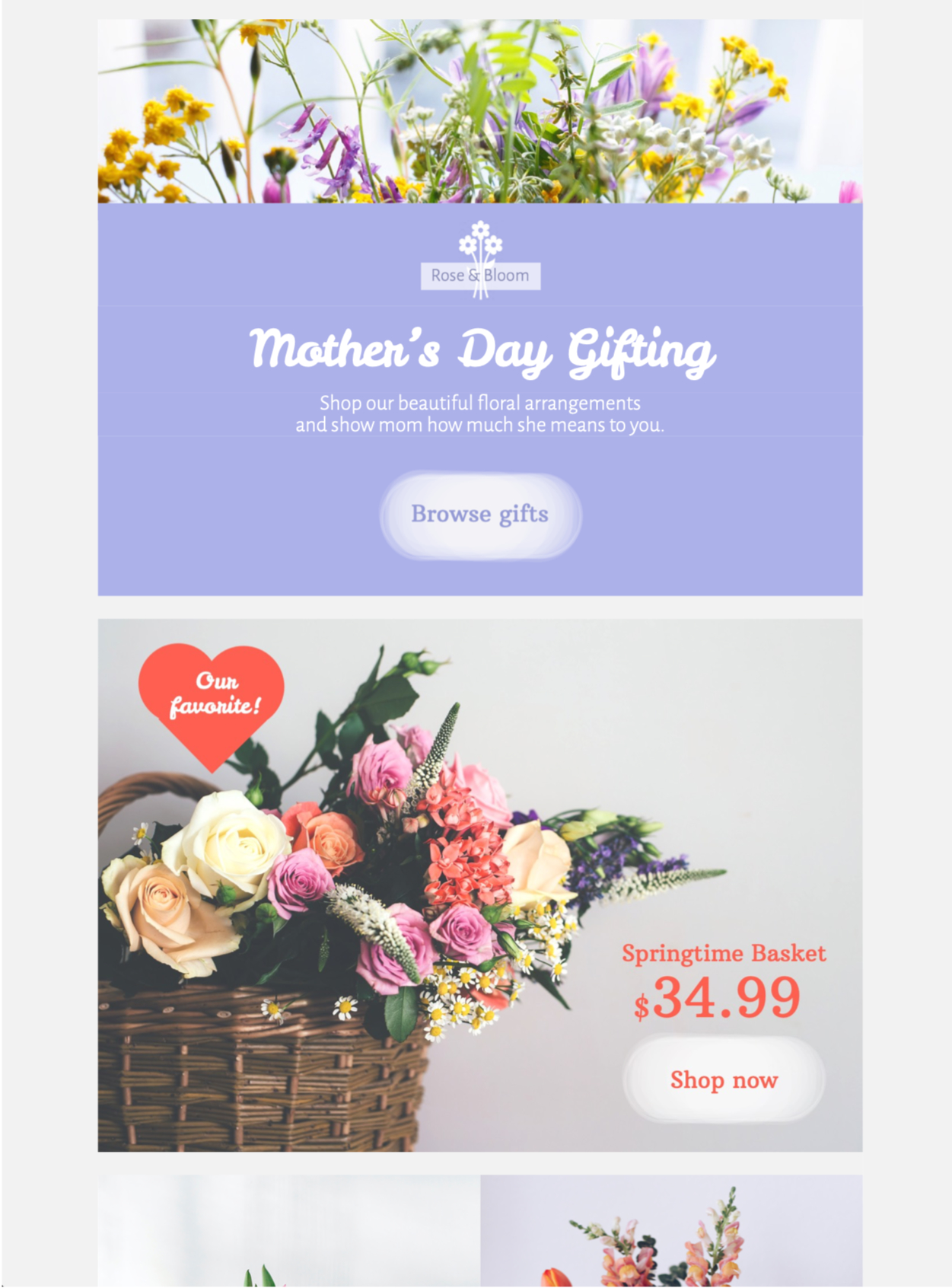 Mother’s Day HTML Email Template Mail Designer Create and send HTML