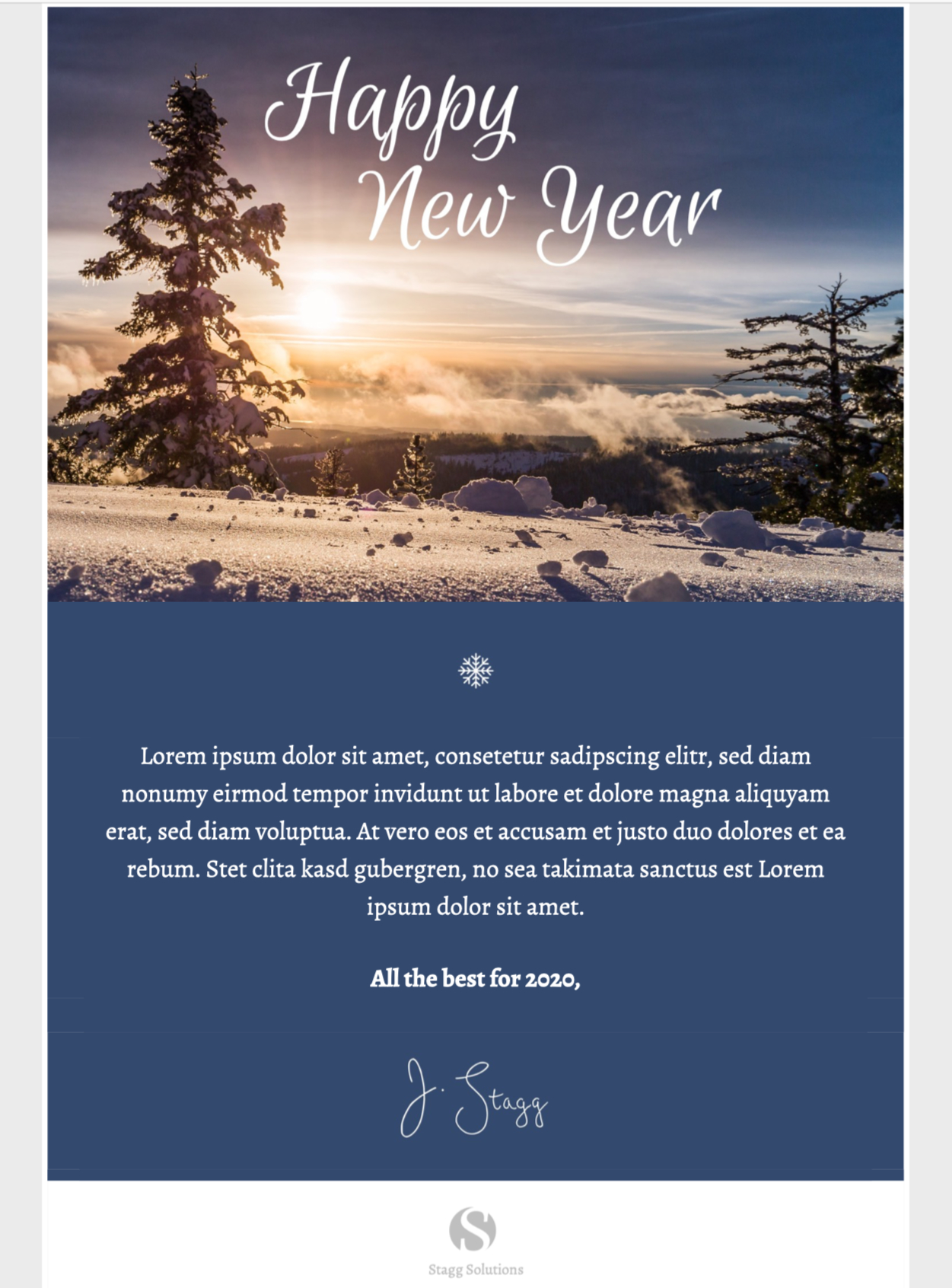 new year email template