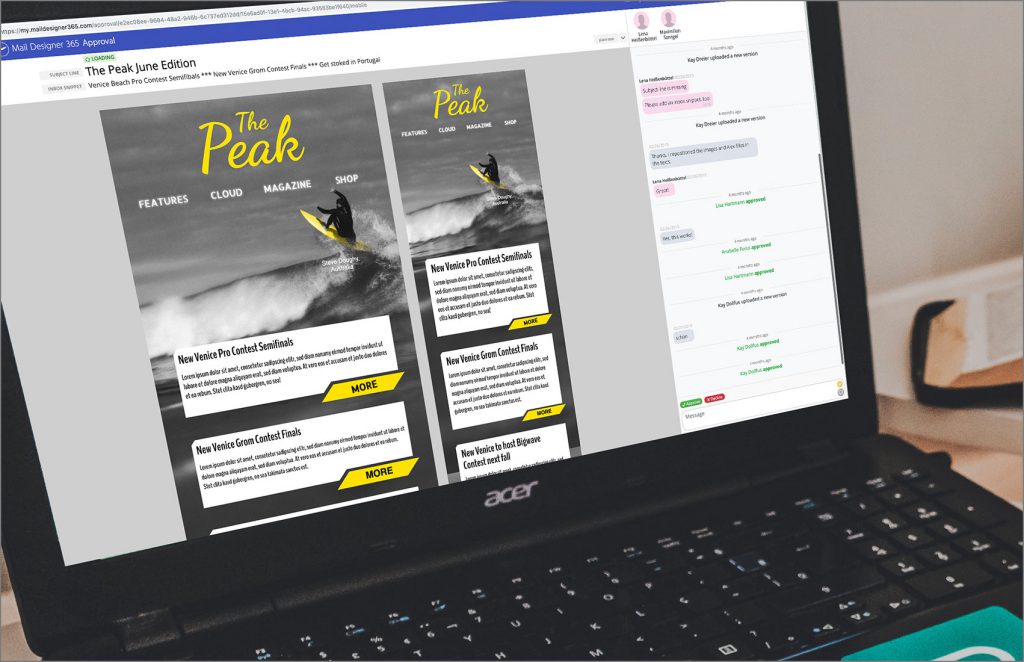 Mail Designer 365 Approval as an email marketing solution for remote teams