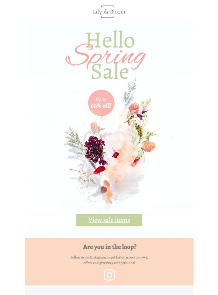 spring sale html email template