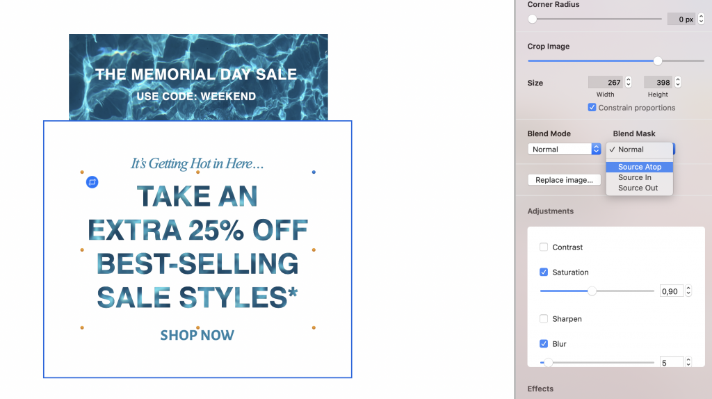 Building a Memorial Day email campaign in Mail Designer 365