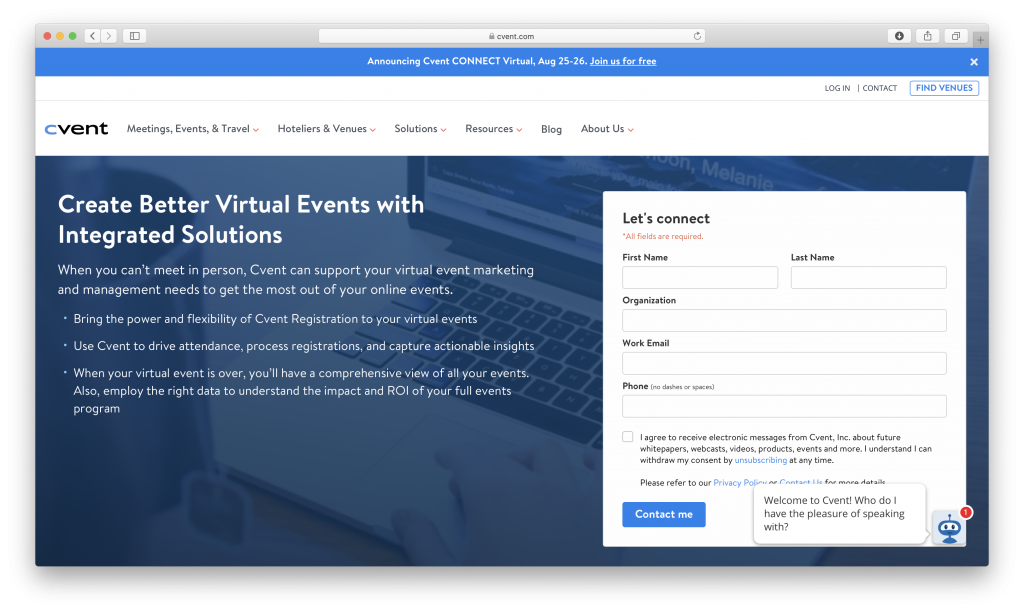 Cvent event management platform