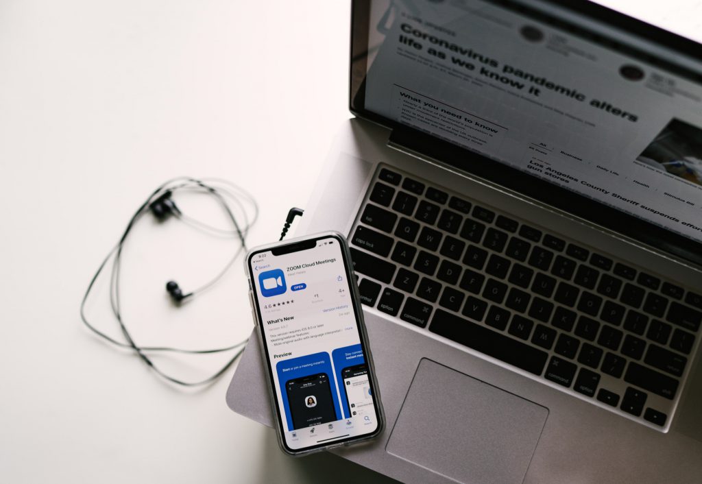 Zoom app on mobile phone ready for a video meeting
