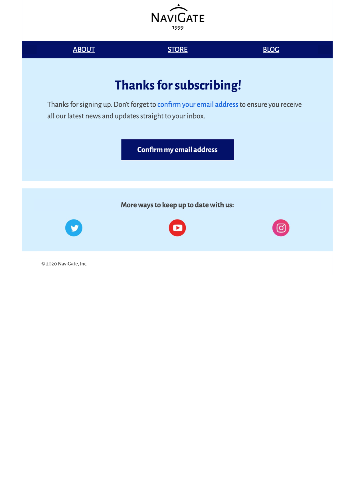 HTML email template for opt in emails