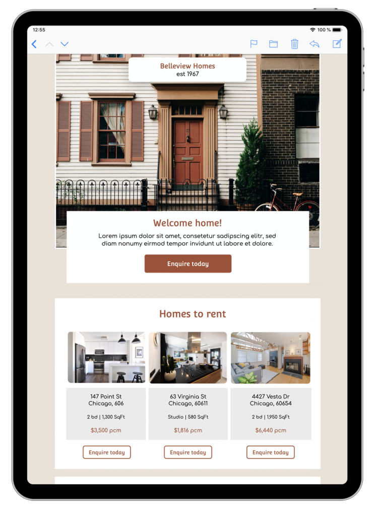 E-Mail-Template für Immobilienmakler