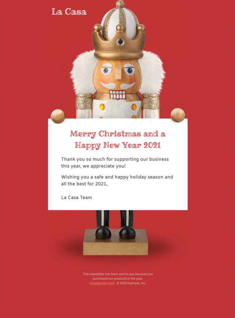 Nutcracker HTML Christmas email template