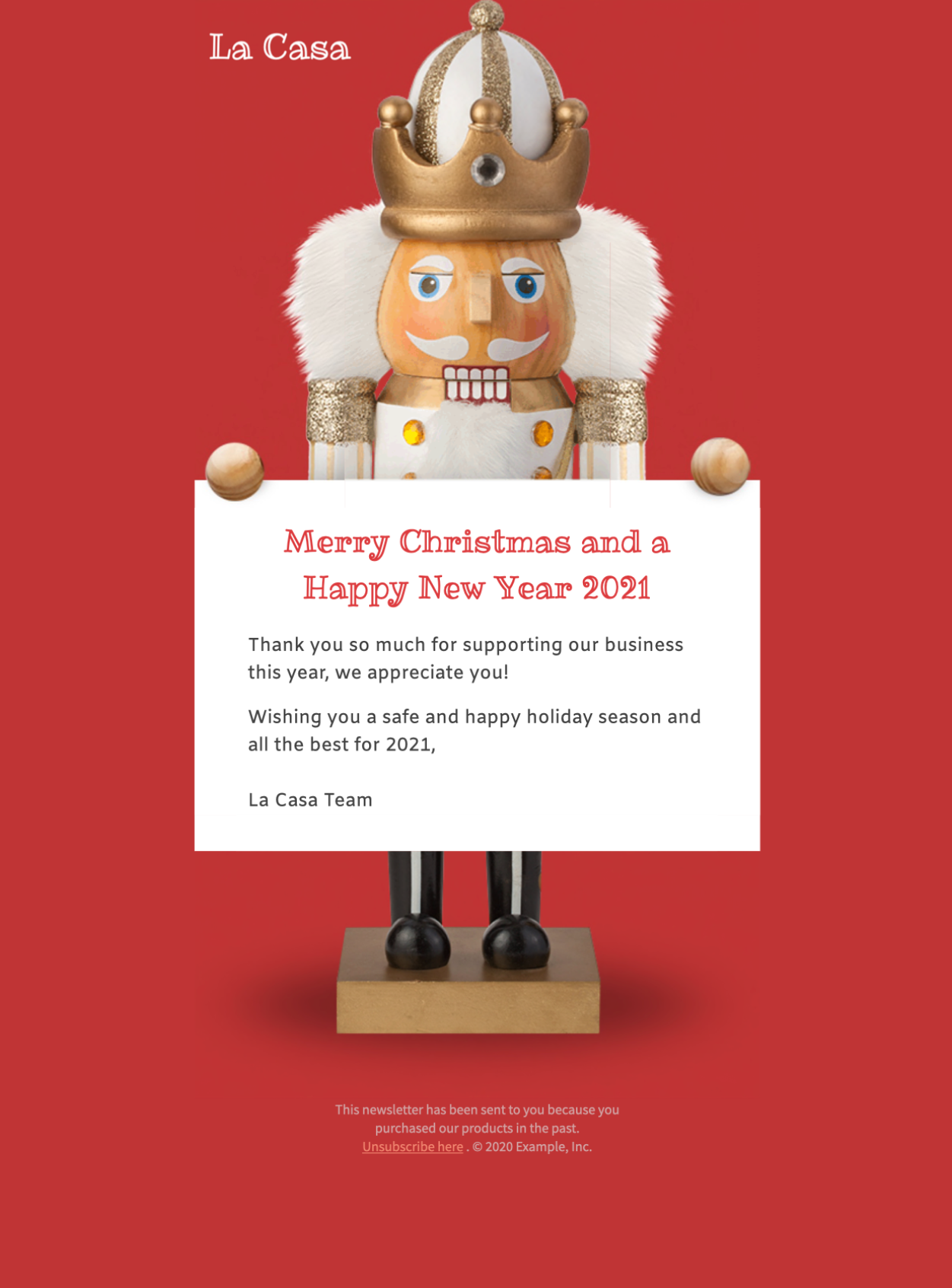 Christmas nutcracker email template