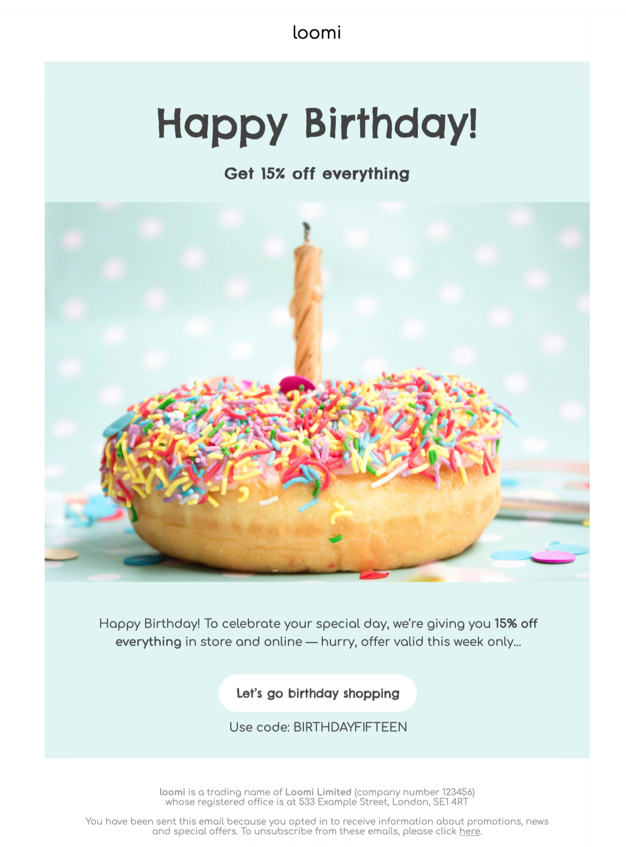 Happy Birthday HTML Email Template Mail Designer Create HTML email