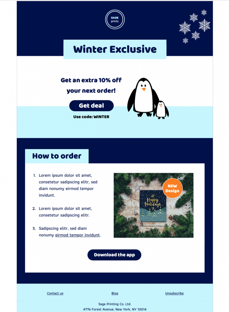 Winter Offer HTML email template