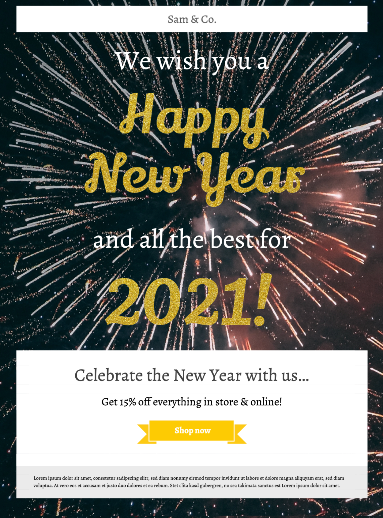 Happy New Year HTML email template