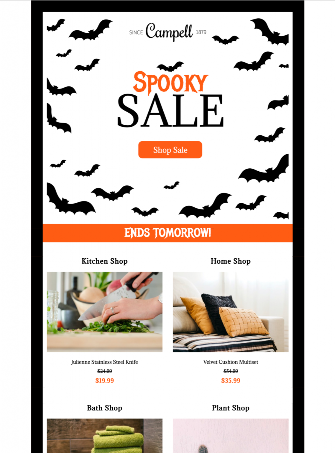 Halloween Spooky Sale HTML Email Template Mail Designer Create and