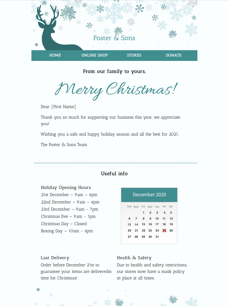 Merry Christmas HTML E-Mail-Template