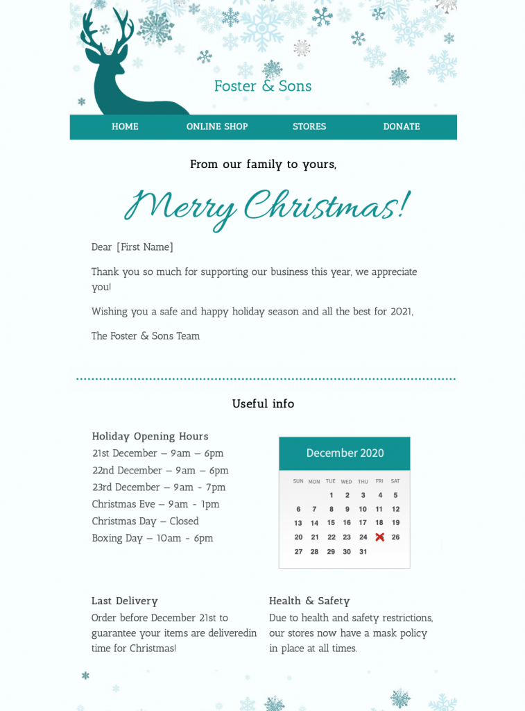 Merry Christmas HTML email template