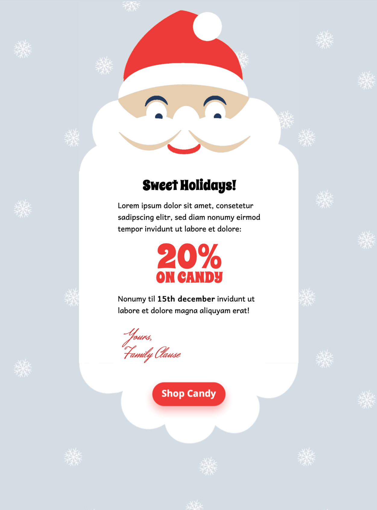 Jolly Santa Claus Santa Claus themed animated email design