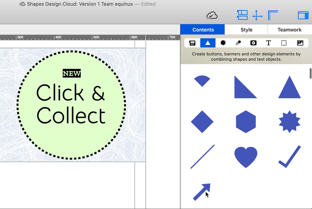 new arrow shape tool in mail designer 365 version 2.2
