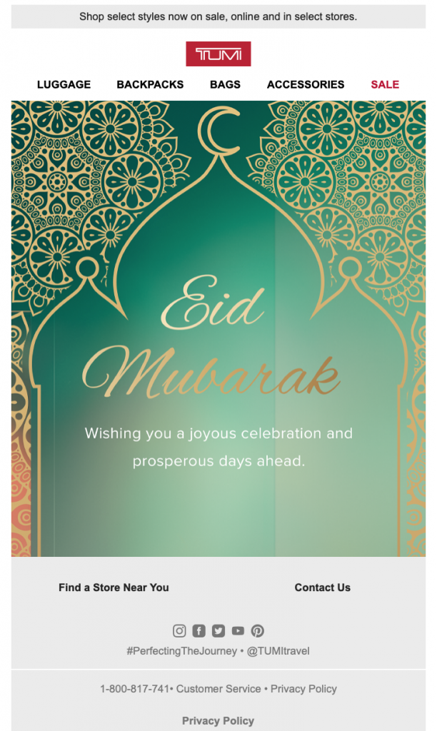 Eid Mubarak design by Tumi Malaysia