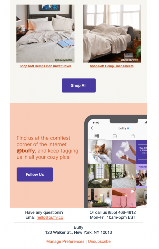 html email design by Buffy Inc