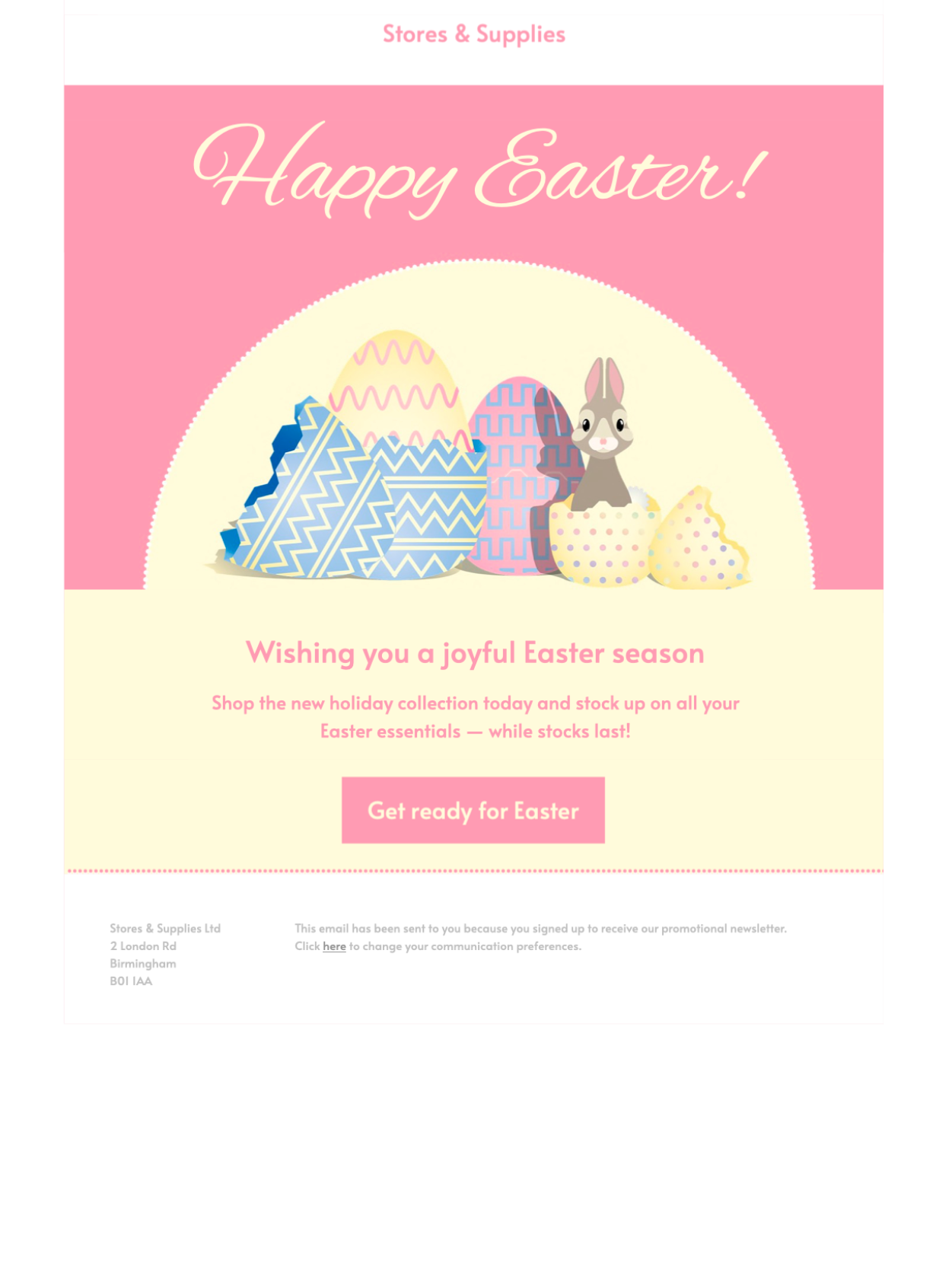 easter greeting html email template