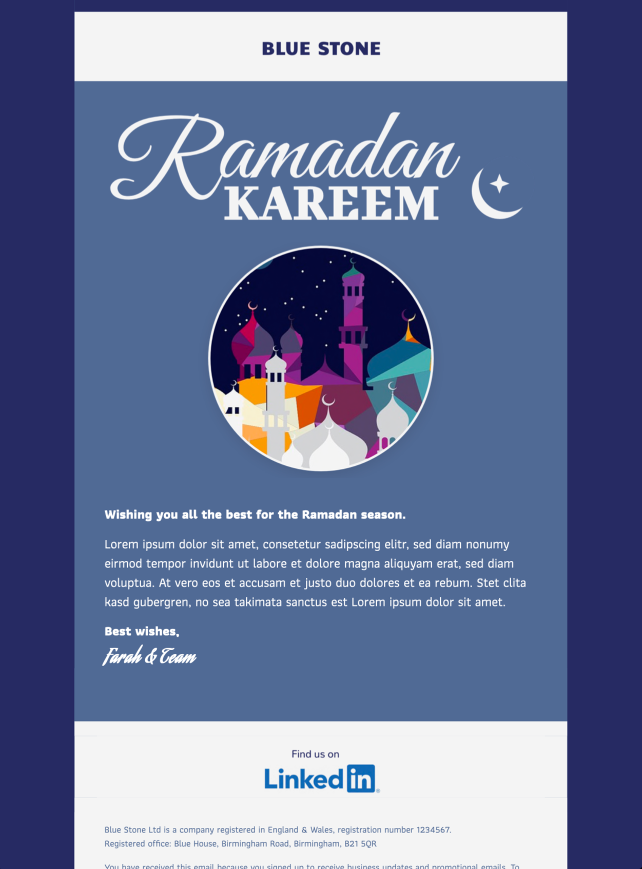 ramadan Kareem html email template