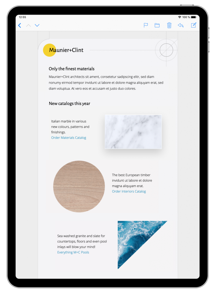 architectural office email design