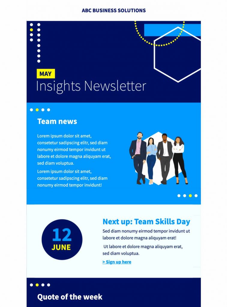 business newsletter html email template