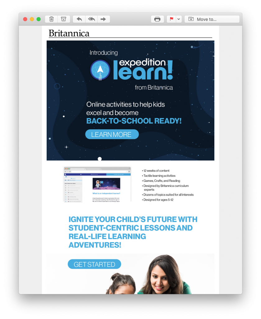 back to school product launch campaign by britannica