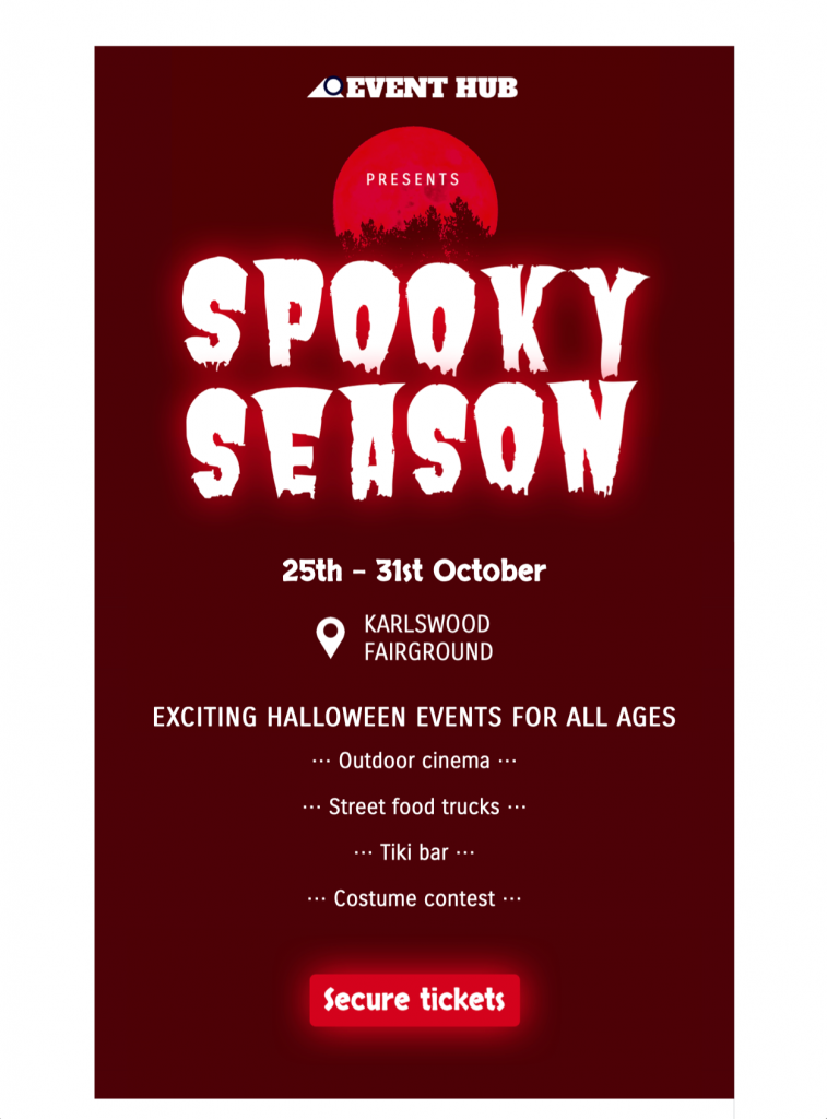 halloween event html email template