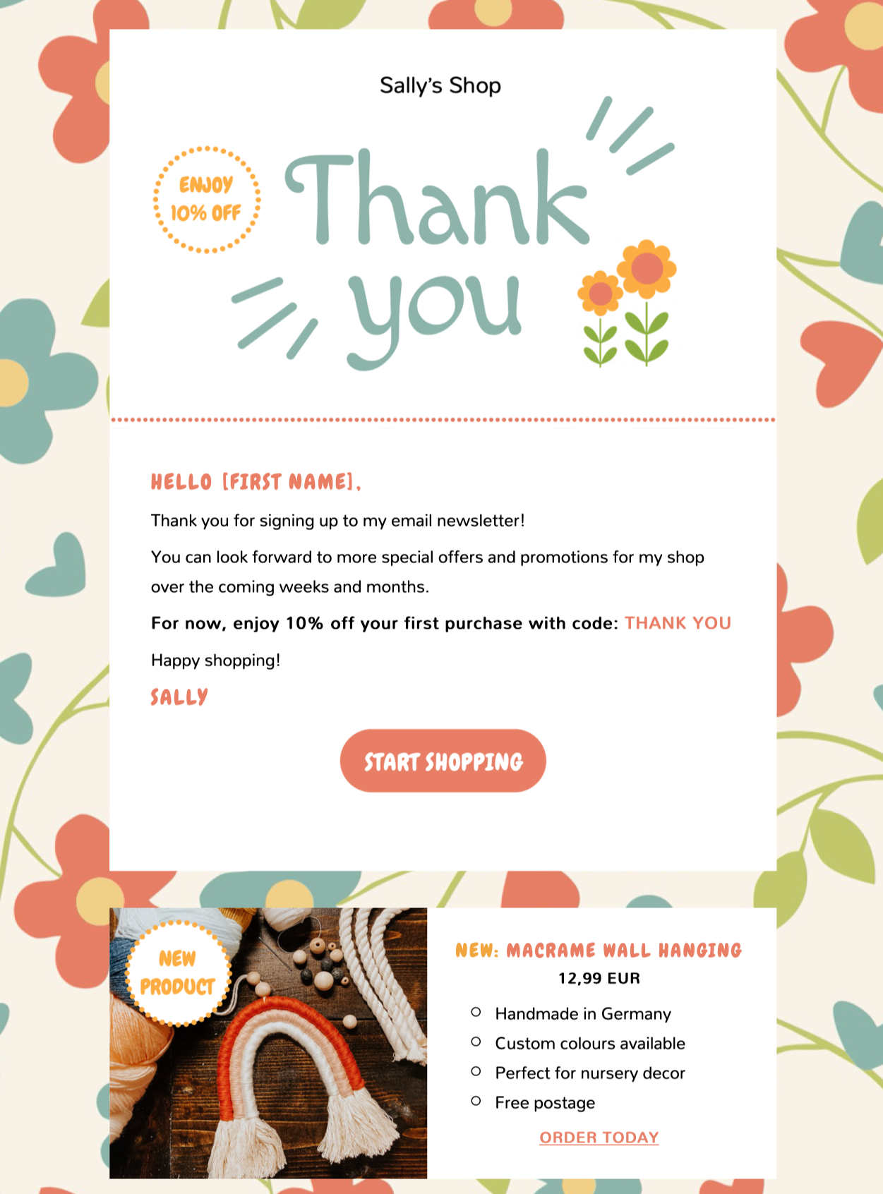 thank you email template