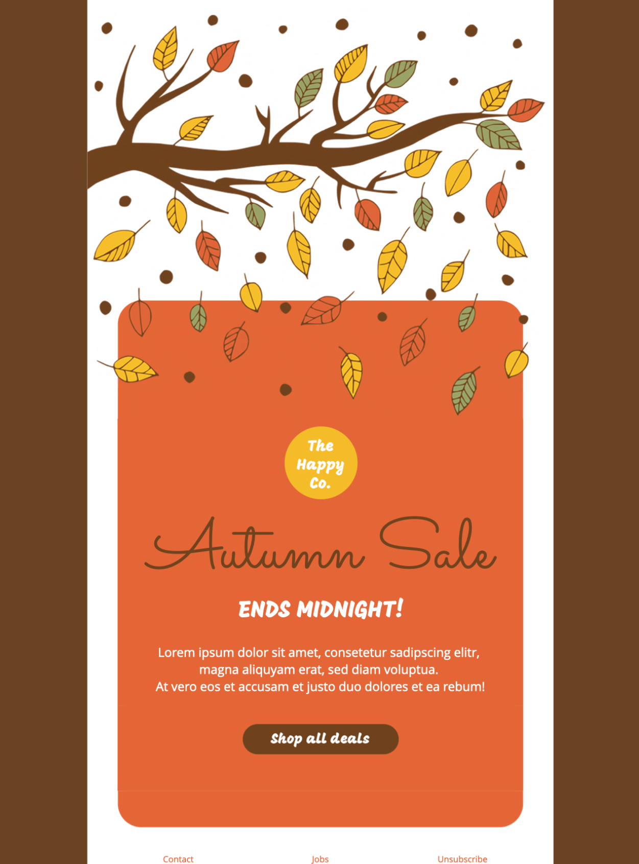 autumn sale html email template