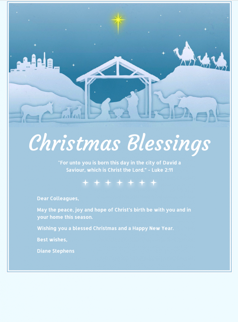 Christmas blessing religious html email template