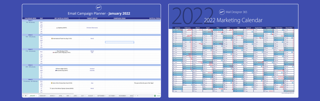 Marketing Calendar 2022 Your 2022 Marketing Calendar - Key Dates And Events For 2022 - Mail  Designer – Create Html Email Newsletters