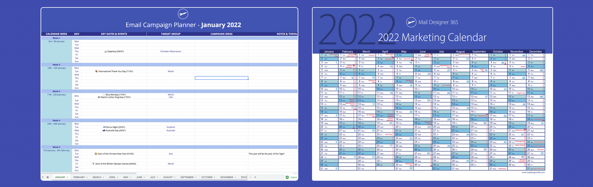 new marketing calendar resources for 2022