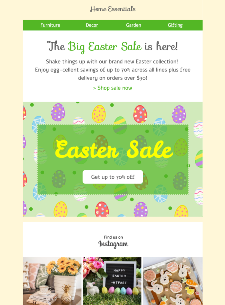 easter sale html template