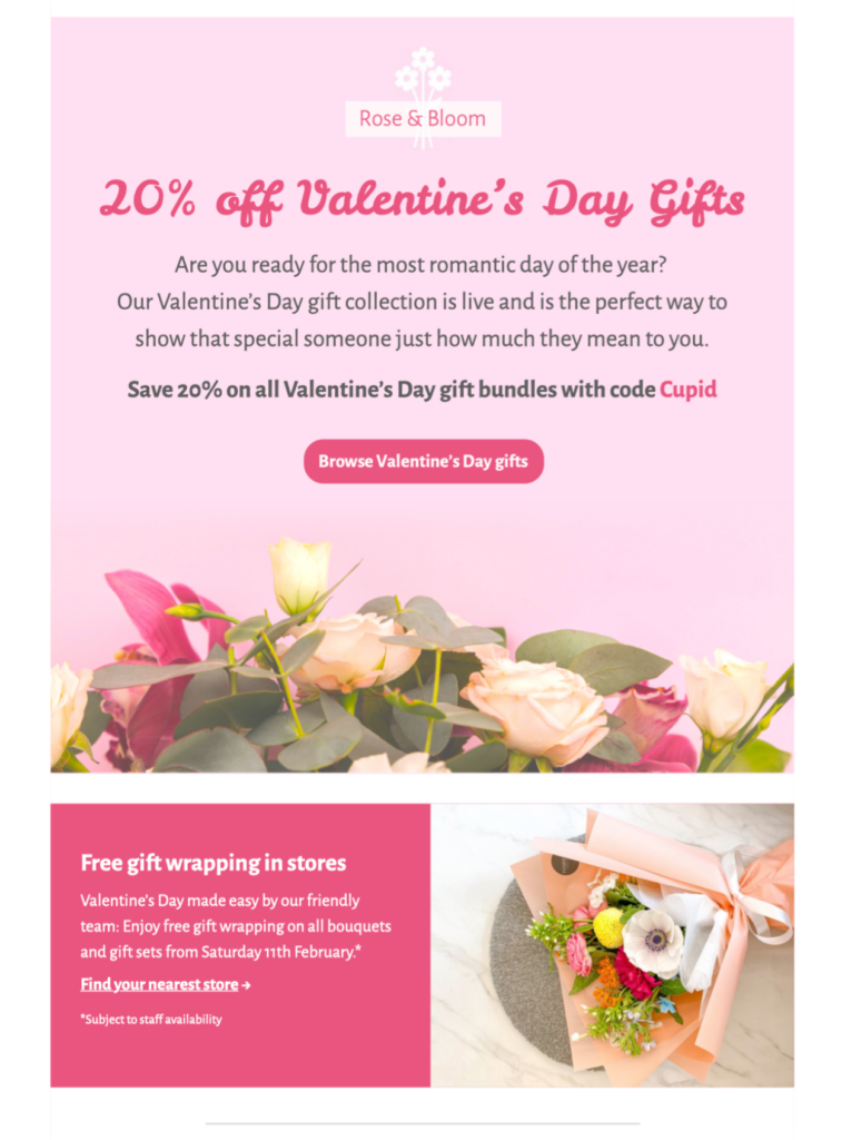 Valentine’s Day HTML Email Template Mail Designer Create and send