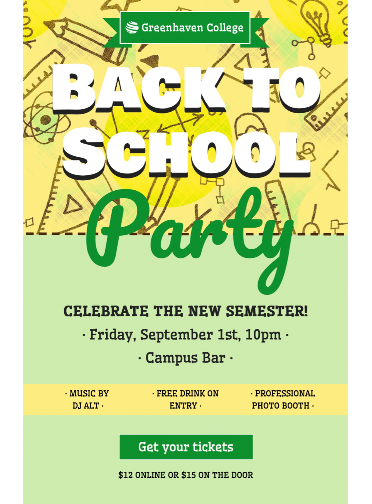 html email template for back to school parties and events