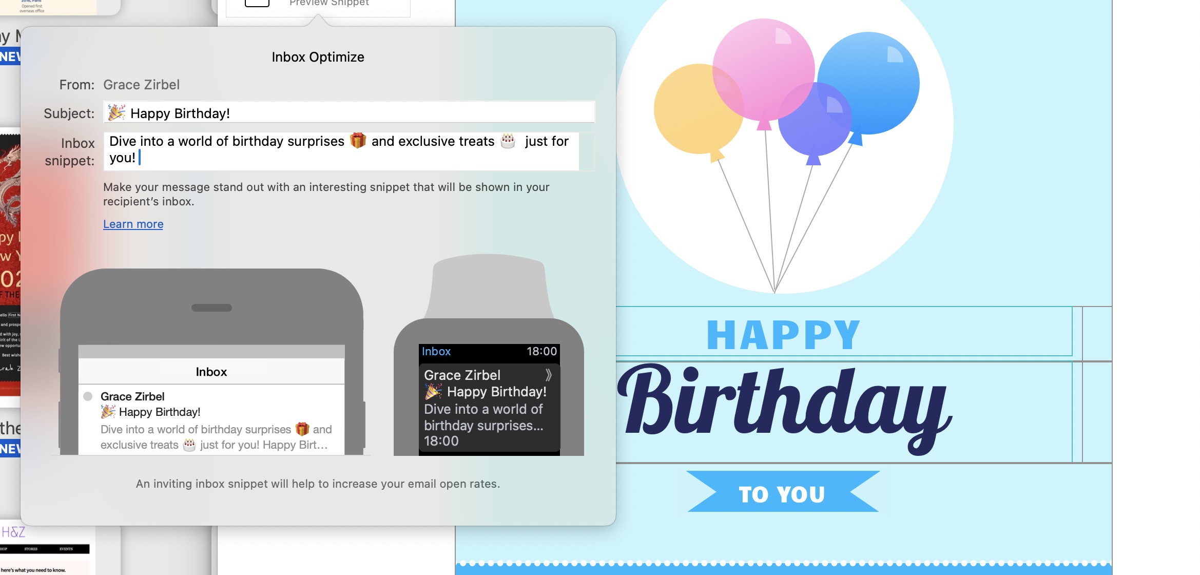 Birthday Inbox Preview Text