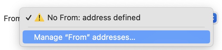 Manage From Addresses