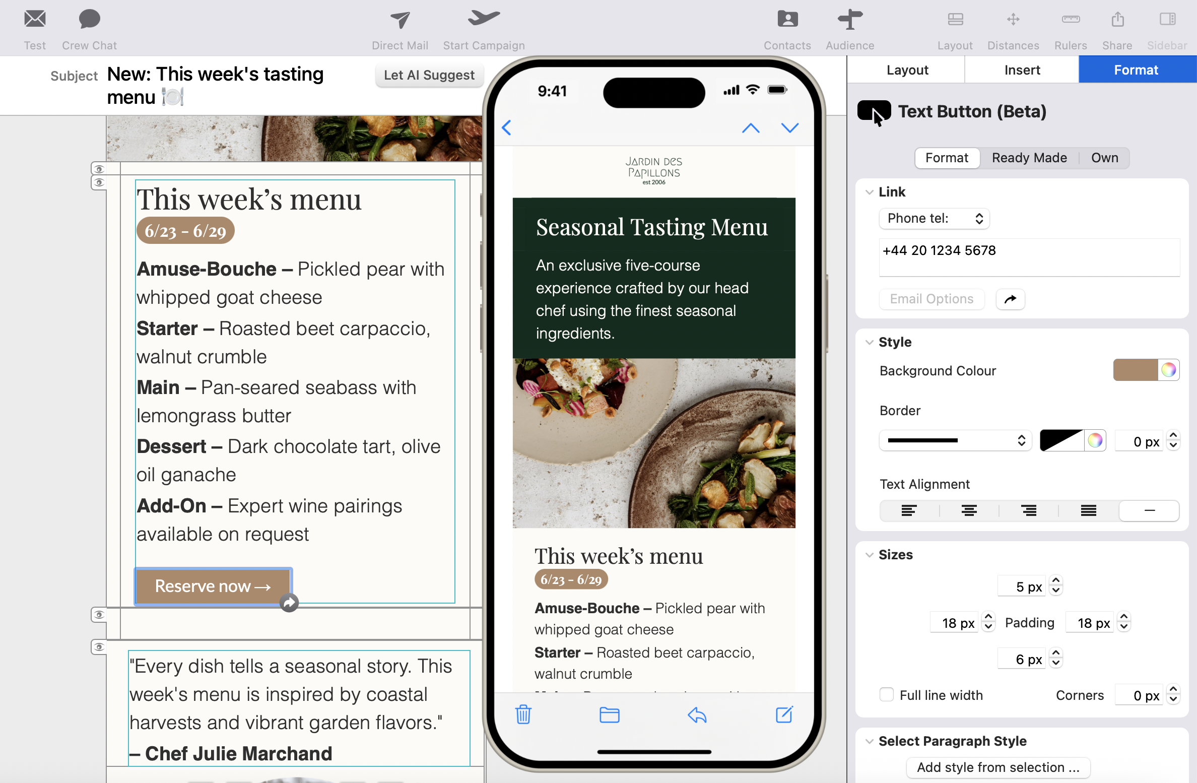 mobile optimized email campaigns for restaurants
